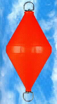 BLOWED POLYETHILENE MOORING BOUY WITH RINGS AND ROD