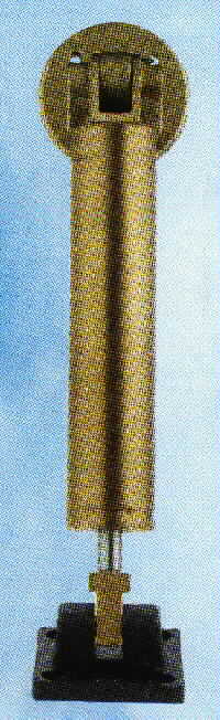 A PAIR OF BRONZE CYLINDERS WITH A STAINLESS STEEL ROD VIOLENT IMPACT RESISTANT