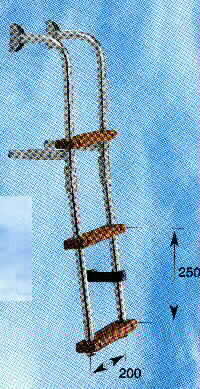 LADDER WITH 90 DEGREE ATTACHMENT - 200 mm WIDTH