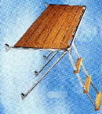 BATHING PLATFORMS WITH WOODEN STEPS